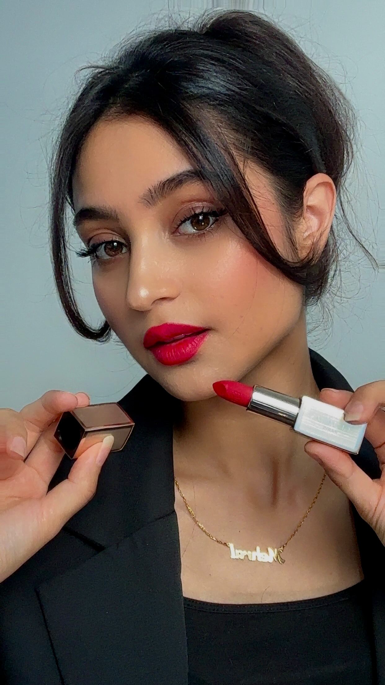 Instagram post by @mehralshamss for GLAMIRA. Caption reads: Glow starts here ✨ #GlamiraBeauty @glamira 

•....