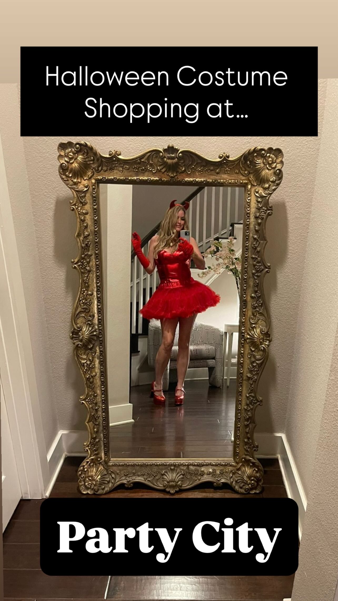 Instagram post by @hudsonanne for Party City. Caption reads: We had so much fun shopping at @partycity in south....