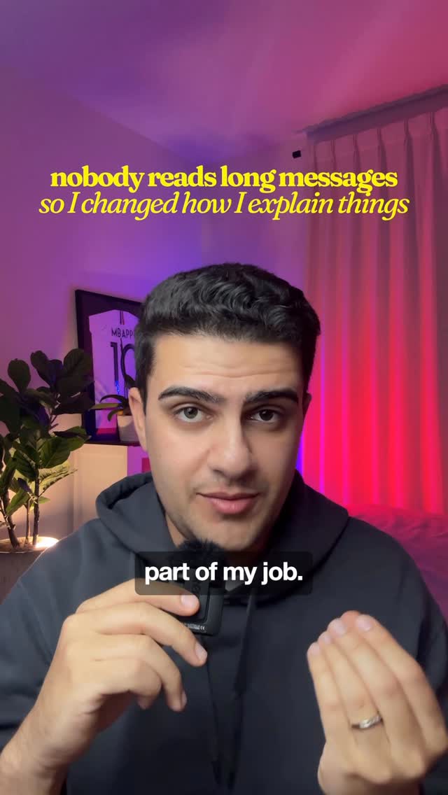 Instagram post by @nijatchats for Miro. Caption reads: Nobody reads your wall-of-text doc. Sorry, not....