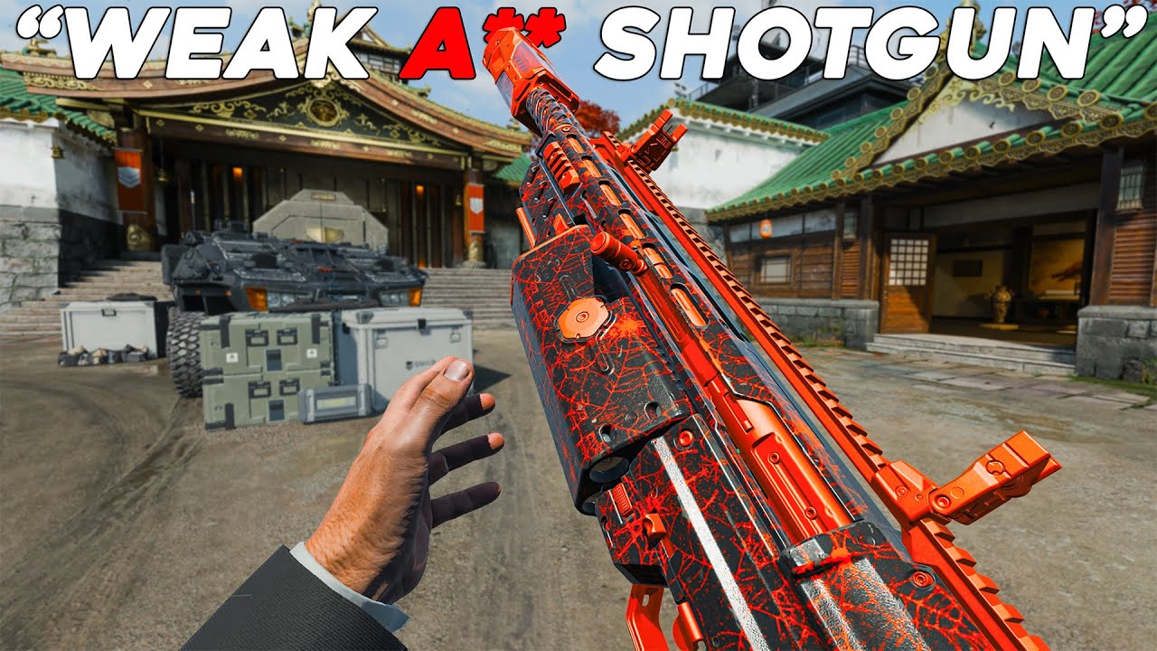 YouTube post by @Devour808 for AimControllers. Caption reads: The shotgun that no one use's makes EVERYONE....