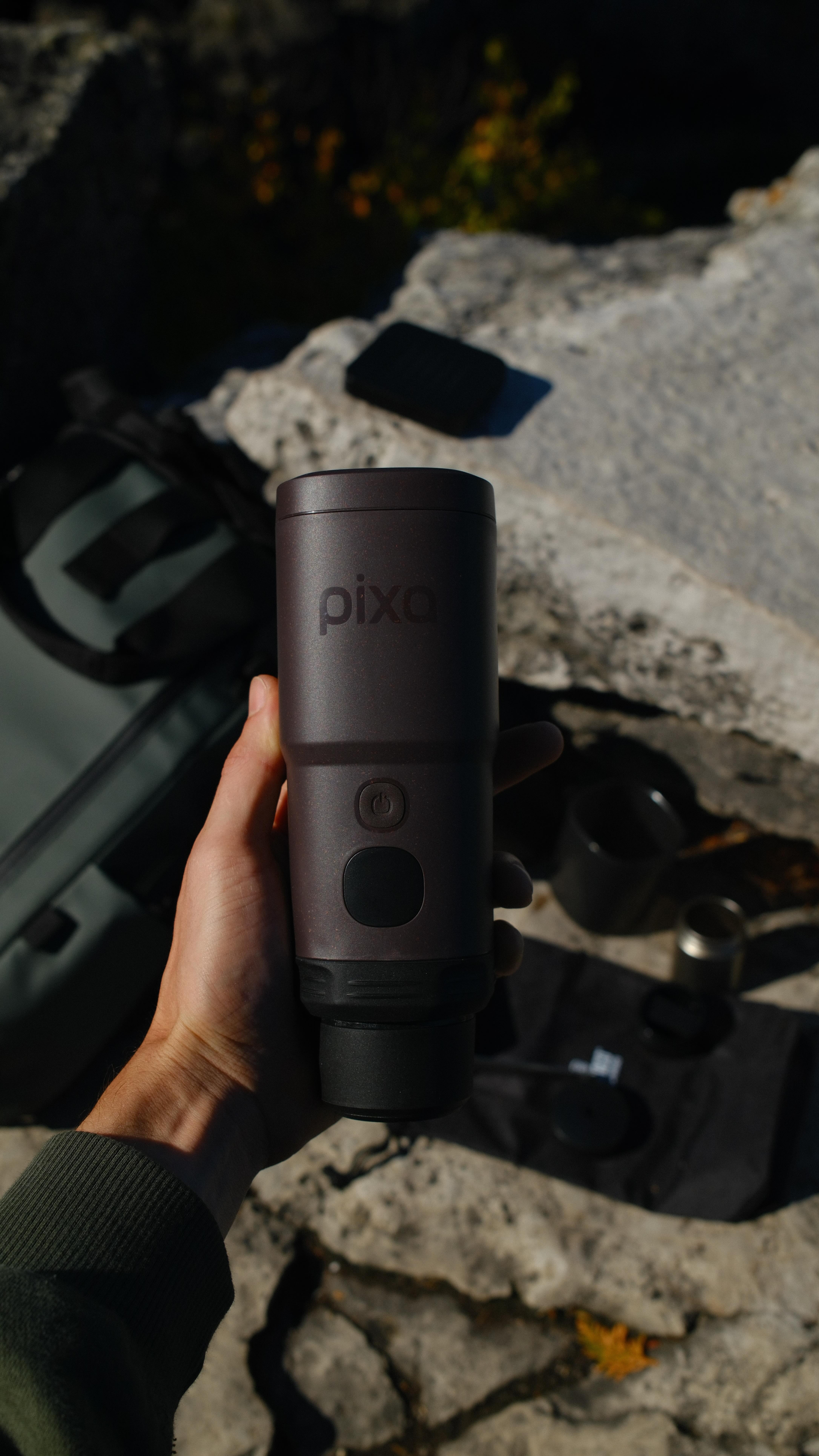 Instagram post by @jerney for Wacaco. Caption reads: [...] a great spot to make espresso with the....