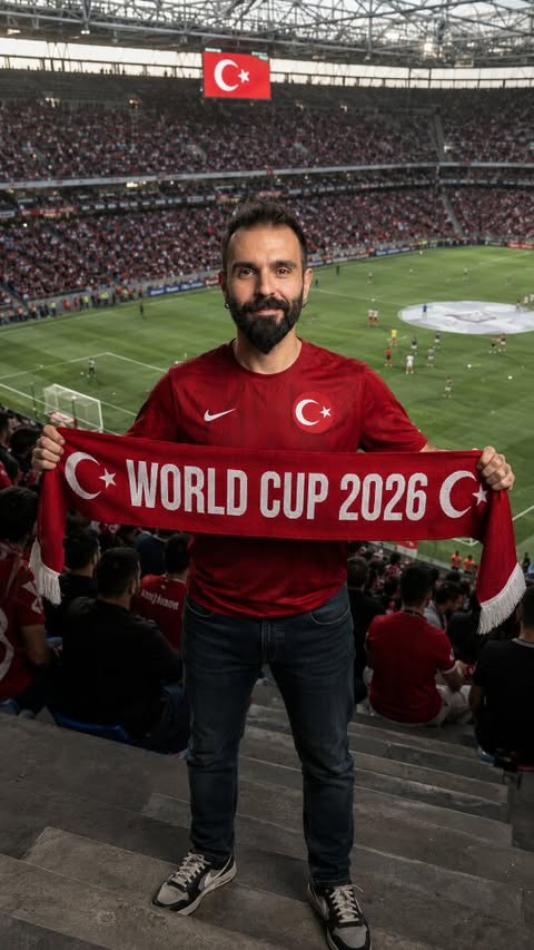 Instagram post by @10ur1000ay for Pollo AI. Caption reads: İstediğin futbol stadını bu şekilde çekebilirsin ⚽....