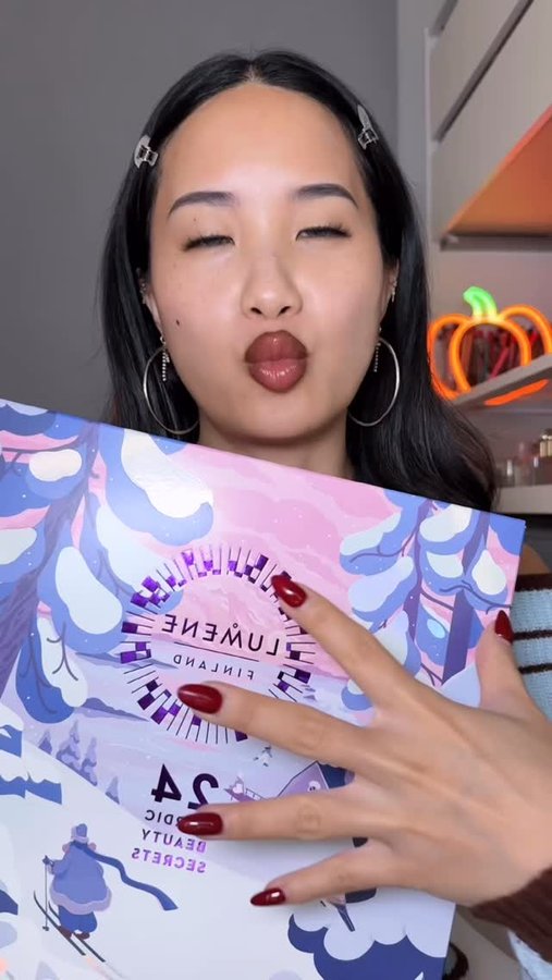 Instagram post by @demingai for Lumene. Caption reads: How do we feel that some advent calendars are....