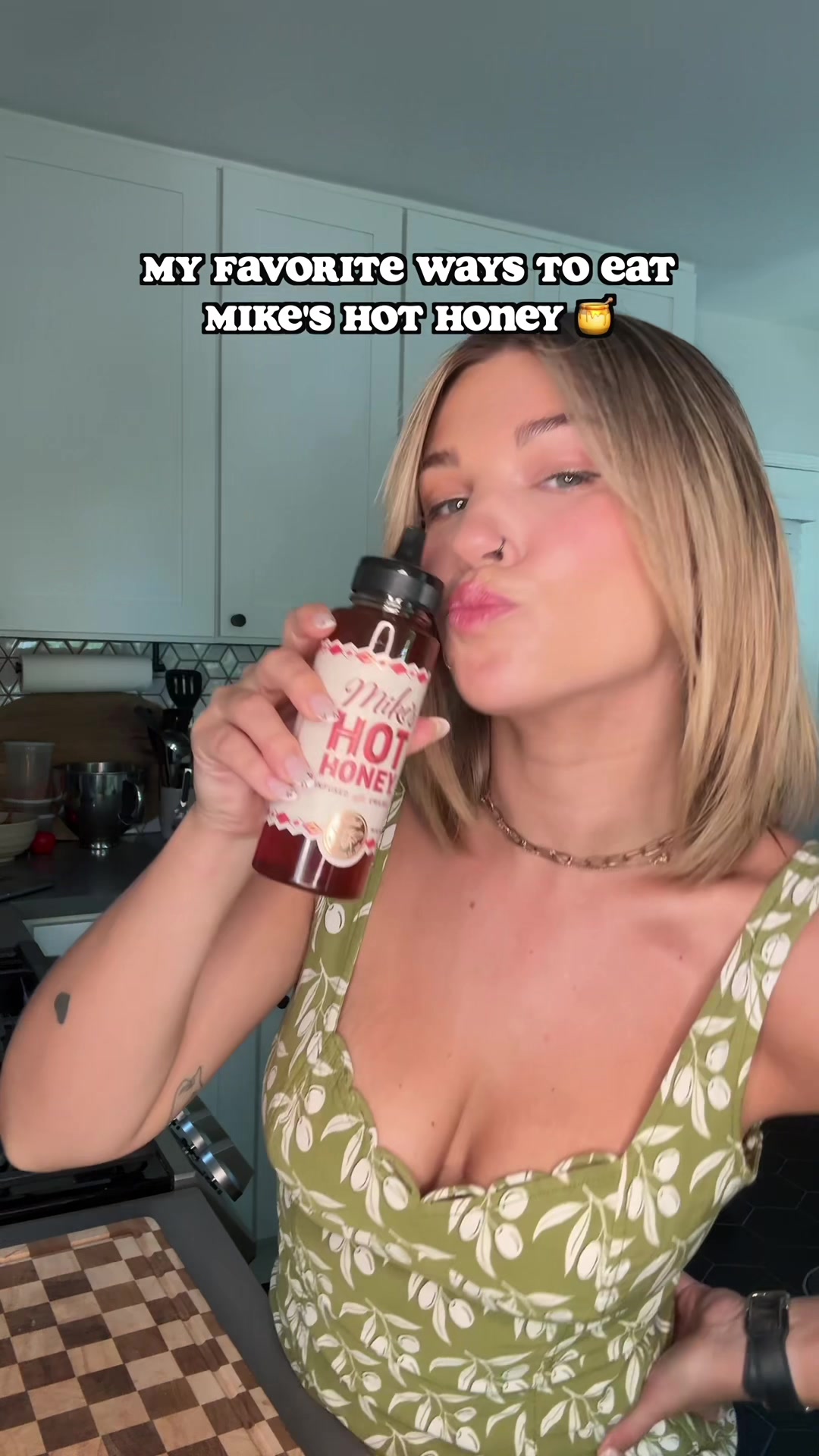 TikTok post by @haleyjordan12 for Mike's Hot Honey. Caption reads: @Mike’s Hot Honey really is that good!!....