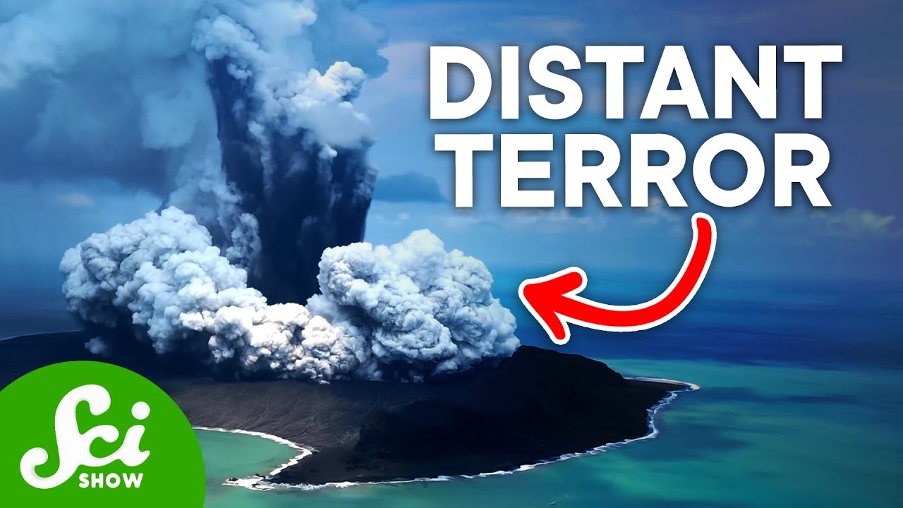 YouTube post by @SciShow for UNESCO. Caption reads: How Far Away Volcanoes Collapsed Entire Empires.