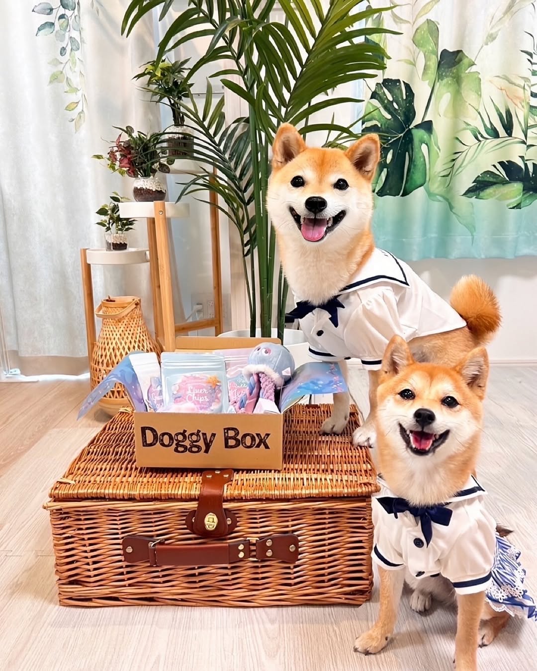 Instagram post by @yuzu_03_03 for Doggy Box. Caption reads: Doggy Boxさんから
素敵なBoxが届いたワン🎁✨

今月のテーマは
"Jellyfish....