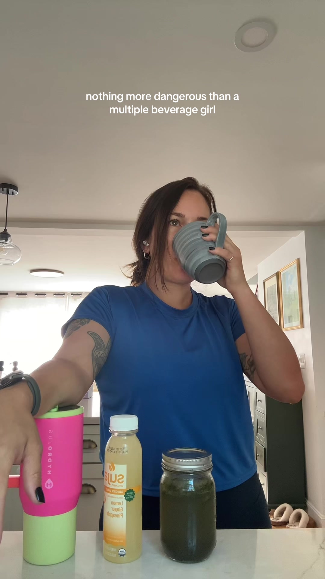 TikTok post by @alexaybear for Amazing Grass. Caption reads: [...] ask me 🙂‍↕️ @HYDROJUG @Suja Organic....