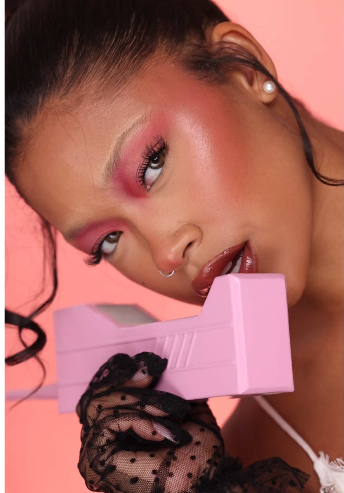 TikTok post by @leilanigreen for Valentino Beauty. Caption reads: ☎️ VALENTINO BEAUTY CALLED AND SPILLED A HIGH....