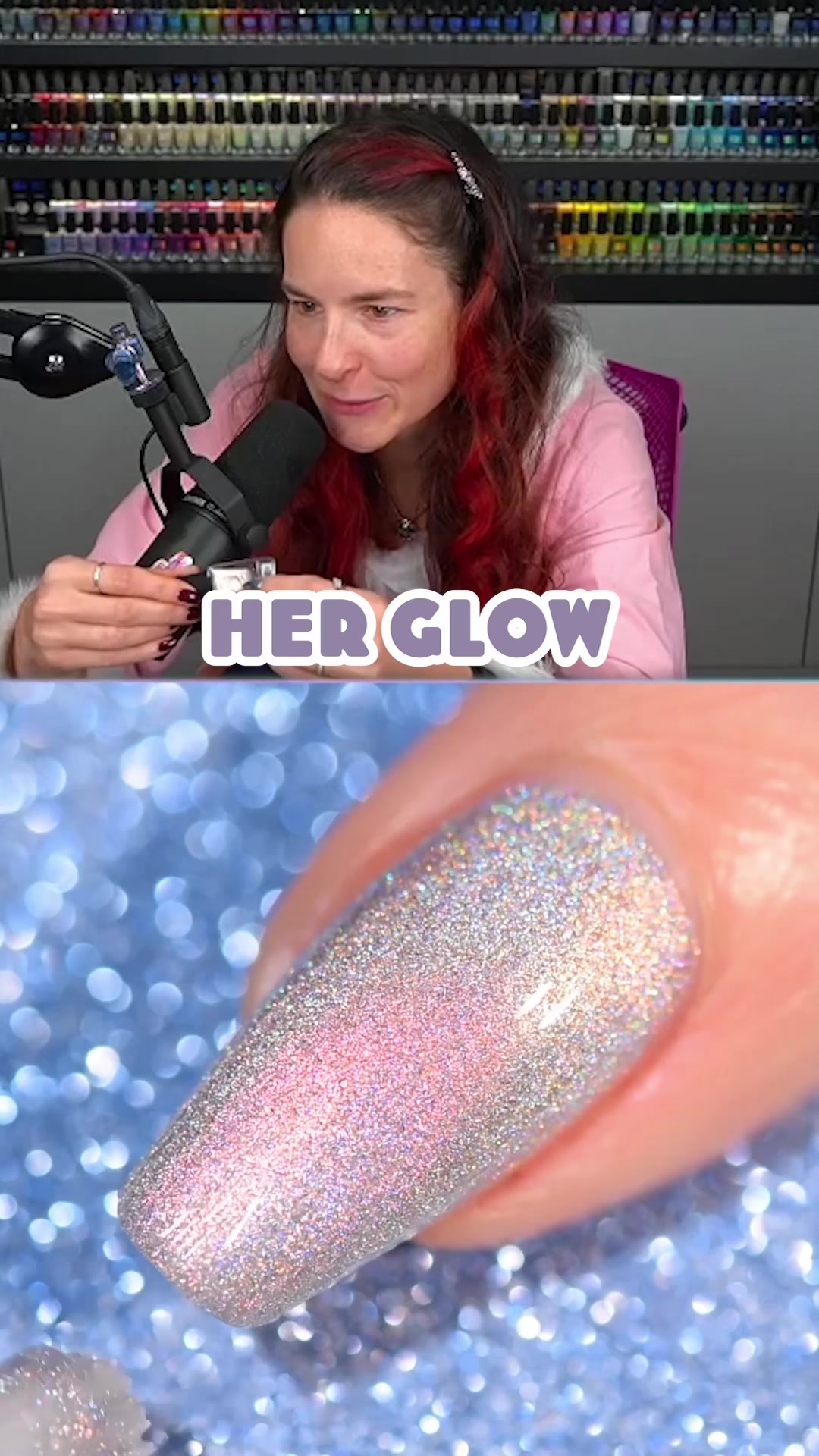 TikTok post by @simplynailogical for Holo Taco. Caption reads: DAY 11💅 @Holo Taco Advent Calendar surprise nail....