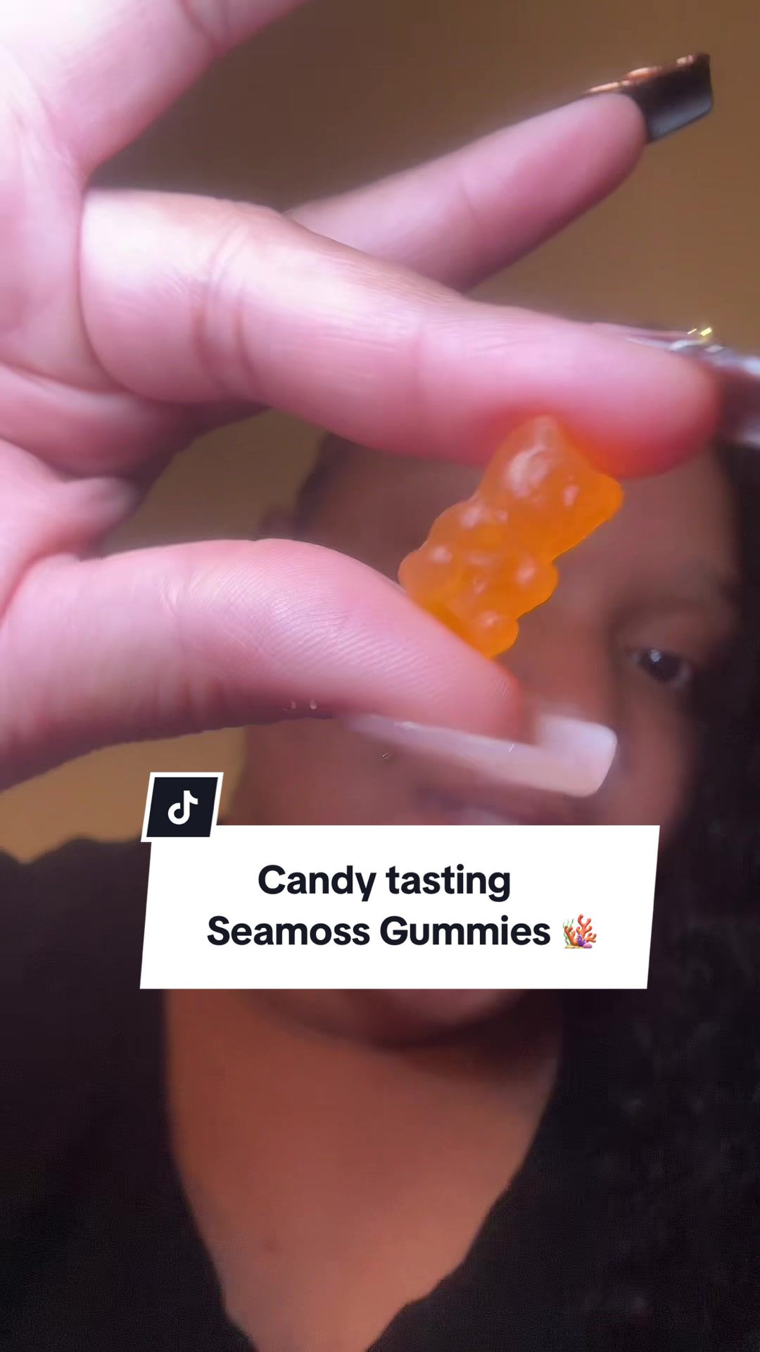 TikTok post by @__quinones__ for TrueSeaMoss. Caption reads: [...] is where it’s it thanks to @trueseamoss you....