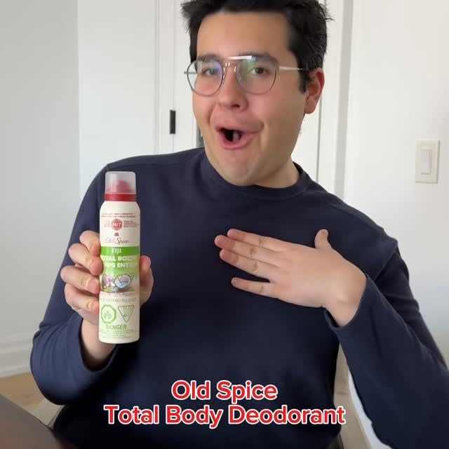 Instagram post by @m.a.rk for Old Spice. Caption reads: #Ad The @oldspice Total Body Deodorant is my....