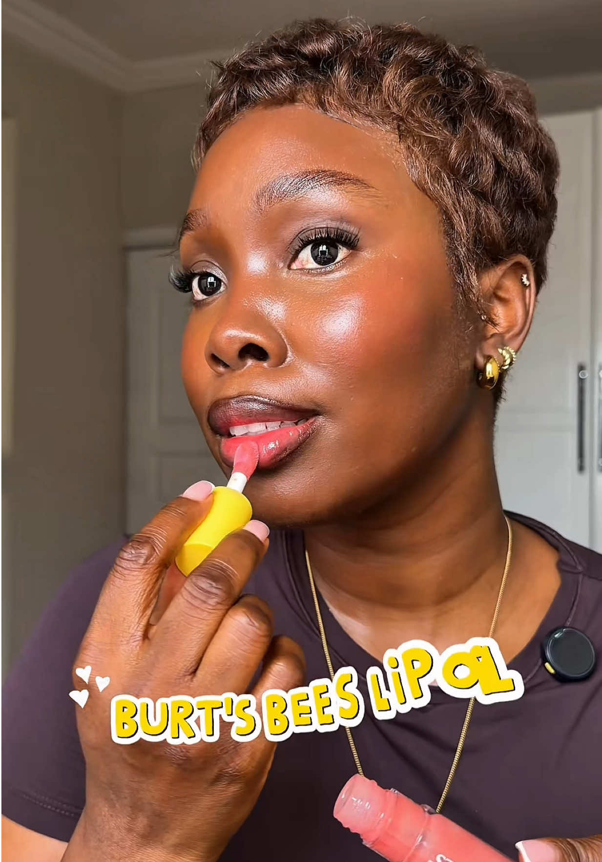TikTok post by @iamdodos_ for Burt's Bees USA. Caption reads: [...] for me.I’m obsessed with the @burtsbeesUSA....