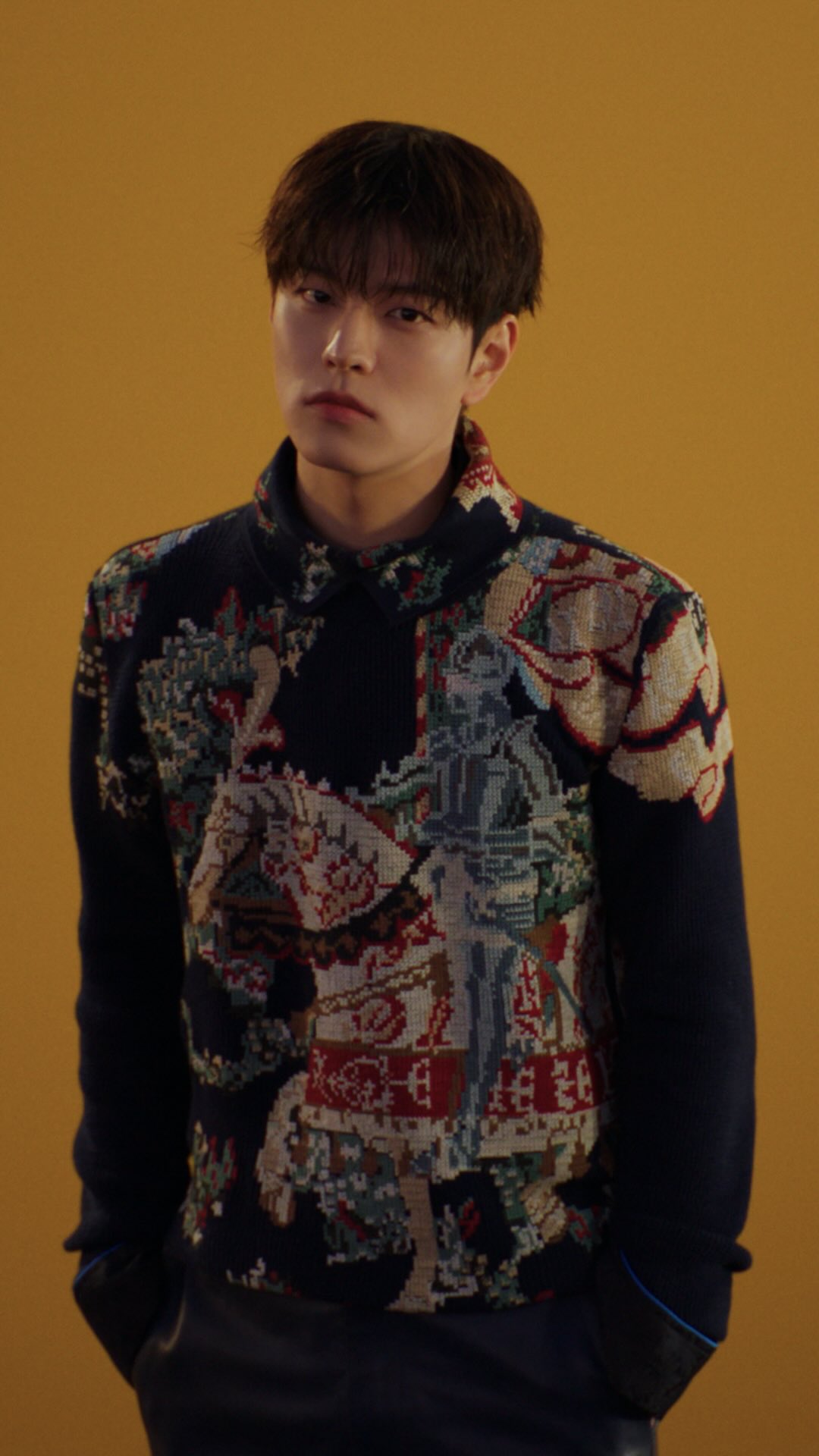 Instagram post by @miniseungkim for Burberry. Caption reads: Brand ambassador Seungmin at Perks Field for the....