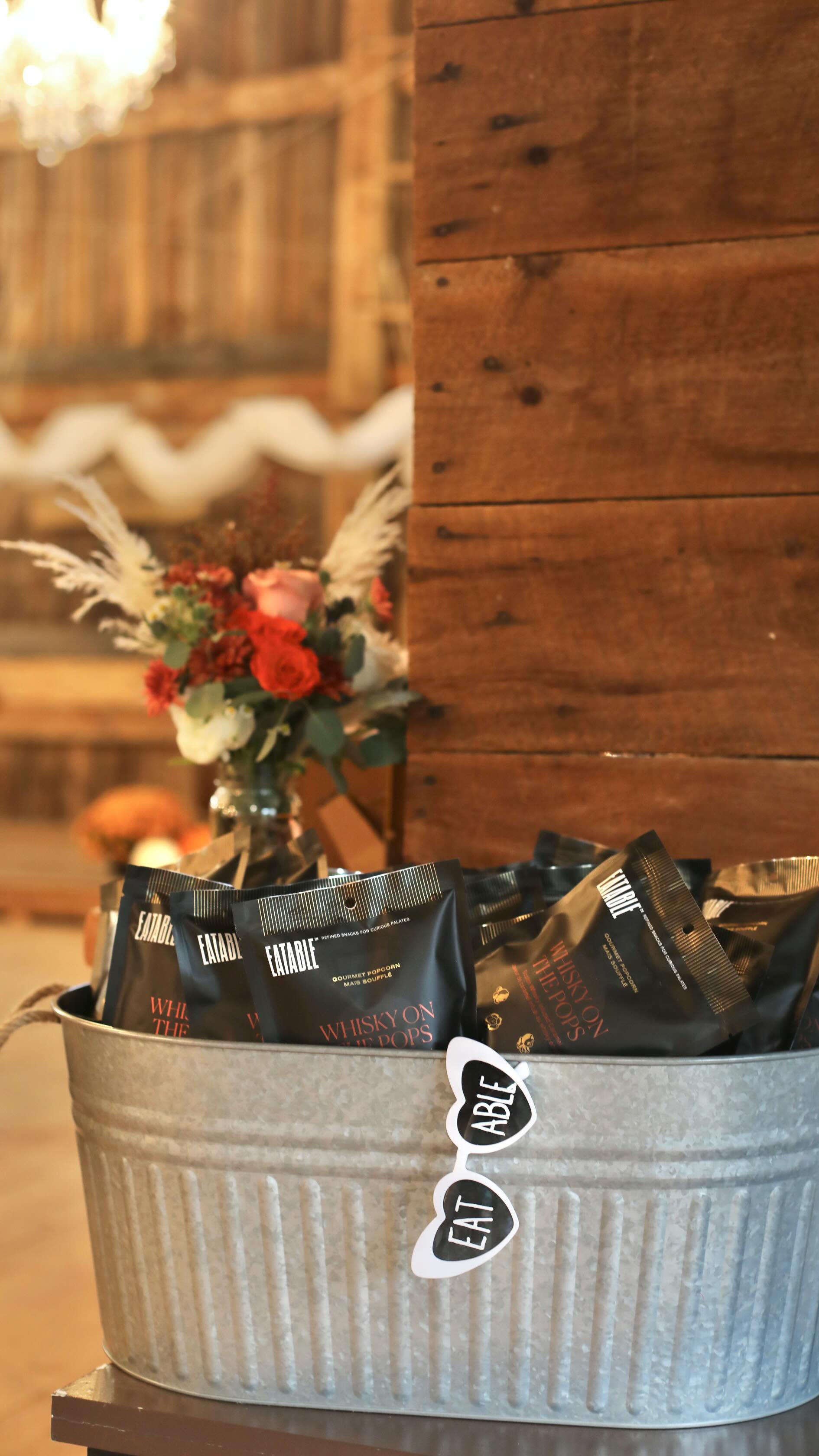 Instagram post by @tashcook_ for EATABLE. Caption reads: Did you know you can get mini bags of lux alcohol....