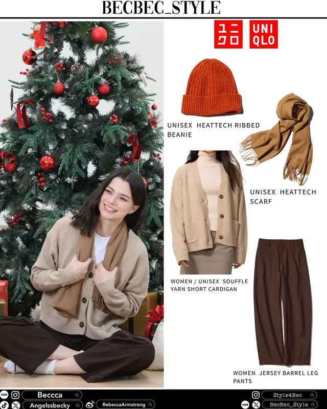Instagram post by @style4bec for UNIQLO. Caption reads: 20251216Ⓒ @beccca post
The most wonderful time of....