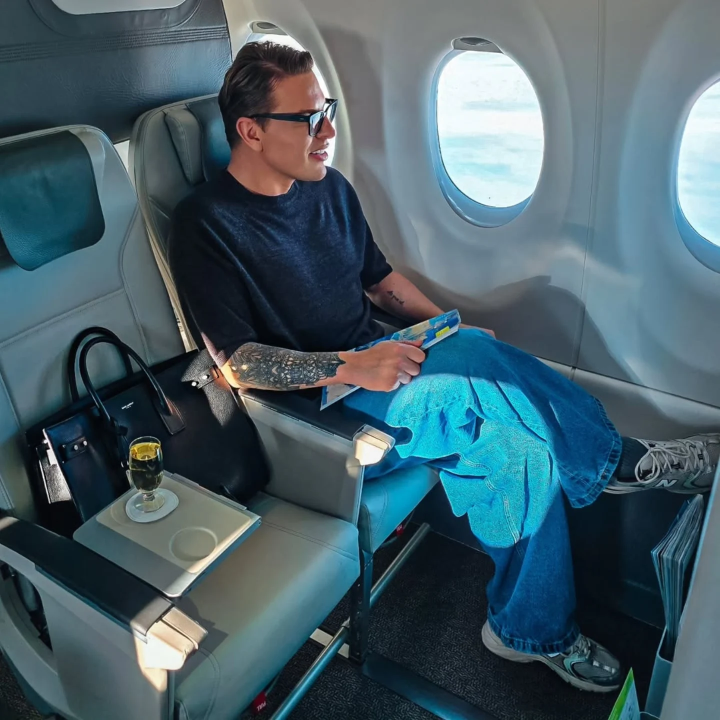 Instagram post by @saugirdas for airBaltic. Caption reads: [...] čia labai laiku startuoja @airbaltic....