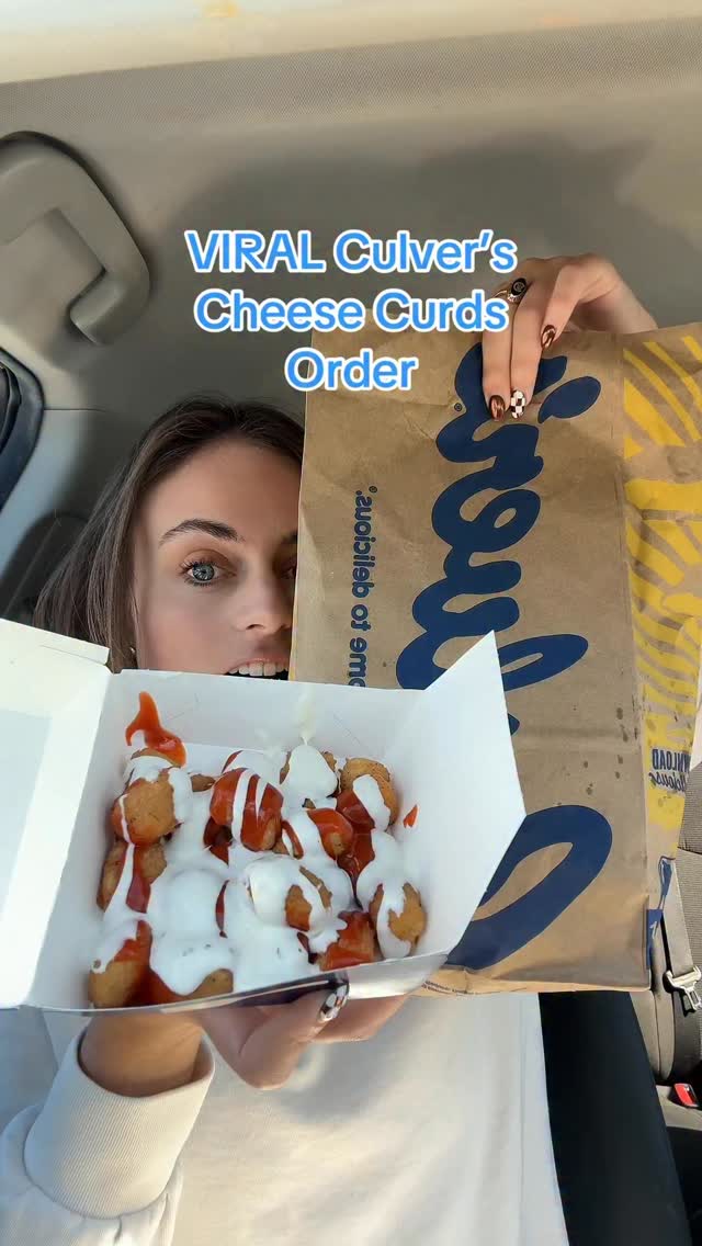 Instagram post by @sarahmargareteats for Culver’s. Caption reads: Just unlocked the ultimate cheese curd order....