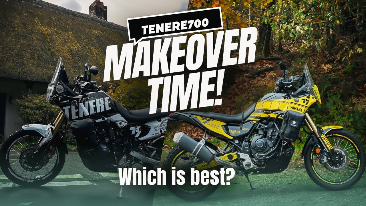 YouTube post by @ontheroadadventure for Cardo Systems. Caption reads: Our Custom Yamaha Tenere's are New again! BEST MOD....