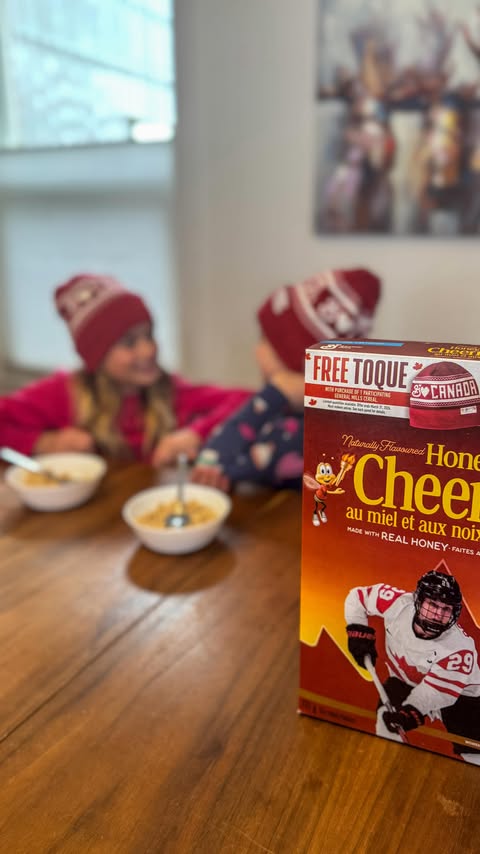 Instagram post by @toandfro21 for Cheerios. Caption reads: [...] 🇨🇦 Look out for the limited-edition....