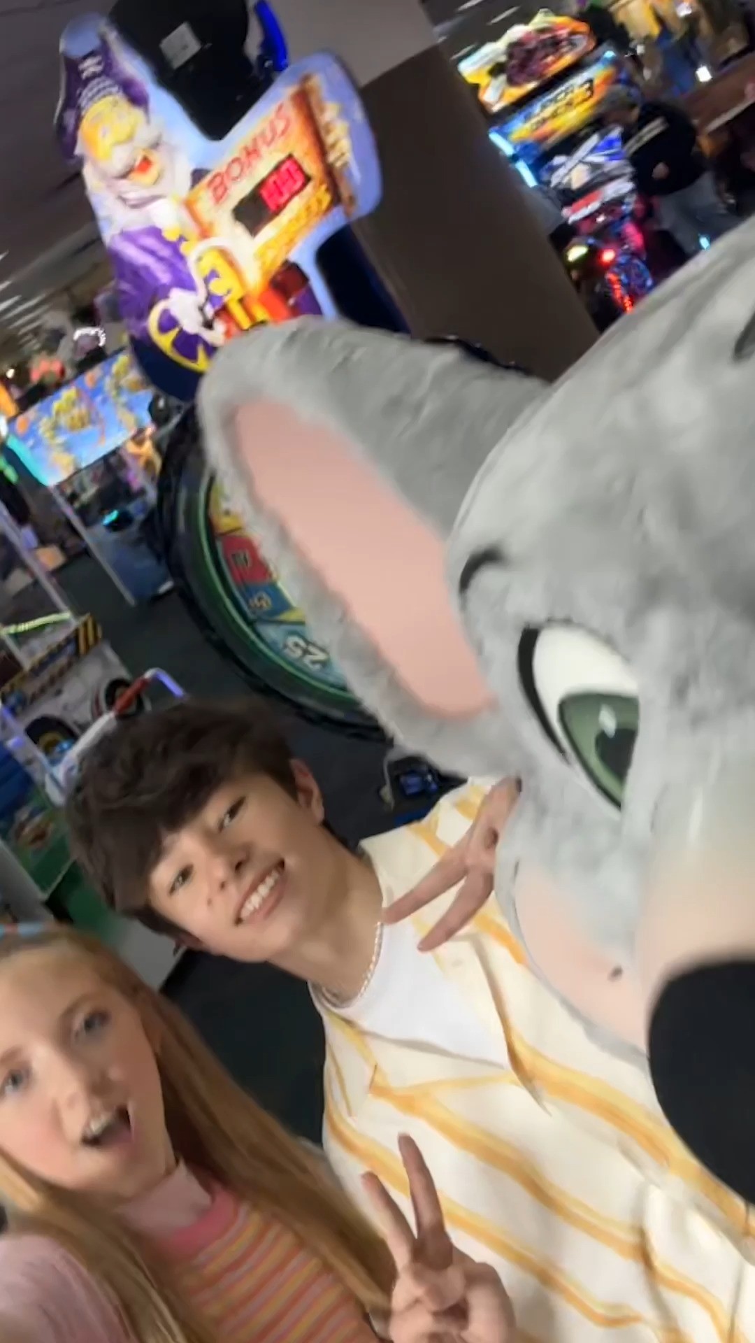Instagram post by @kidzbop for Chuck E. Cheese. Caption reads: Chuck E Cheese 🤝 KIDZ BOP Kids 
Having the best....