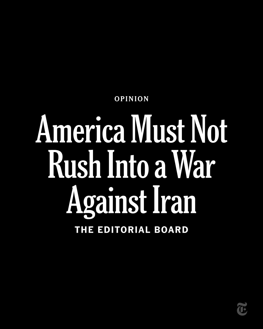 Instagram post by @nytopinion for The New York Times. Caption reads: There are strong arguments both for and against....