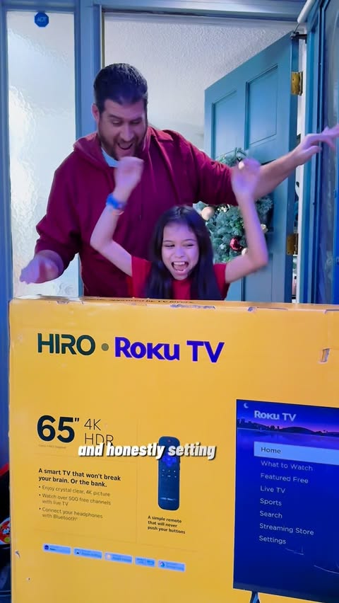 Instagram post by @tjandkylee for Roku. Caption reads: Roku holiday magic activated!!! Lets goo!! [...].