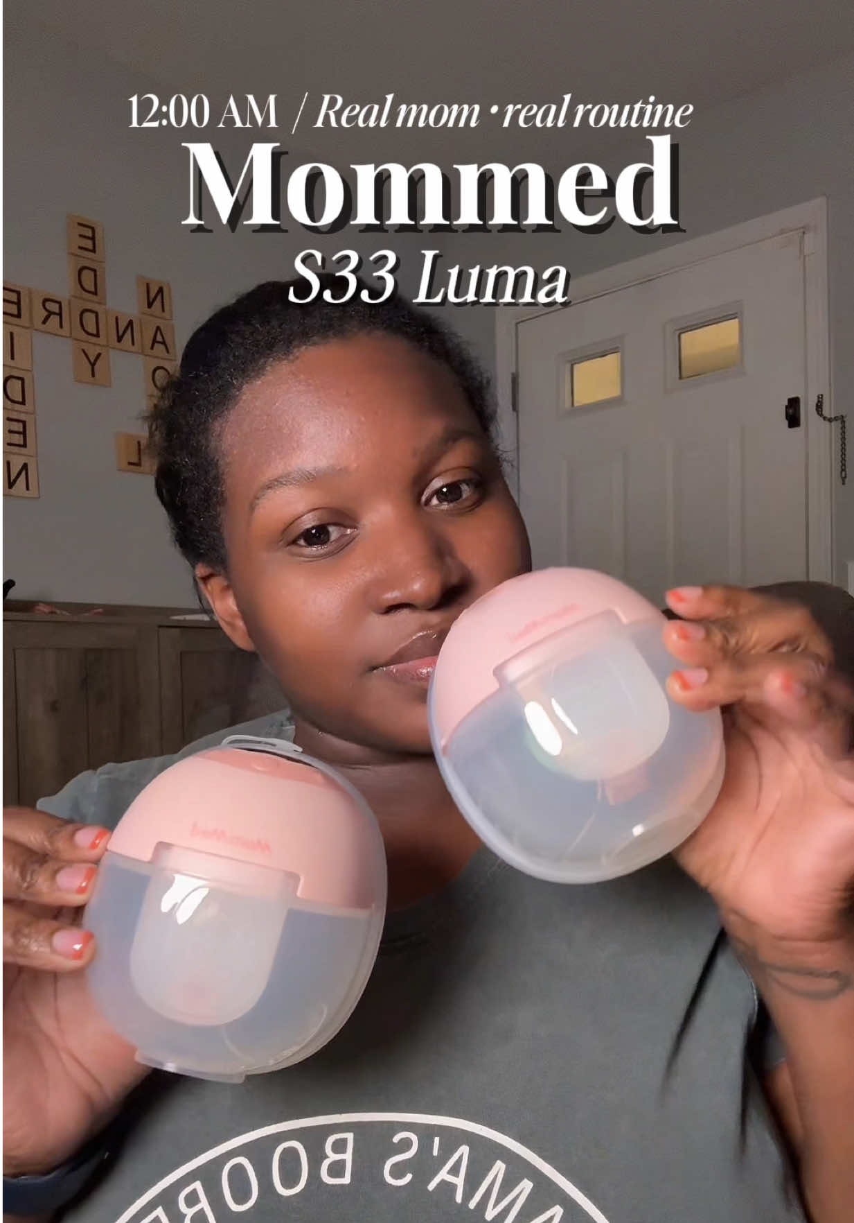 TikTok post by @scorpio_camilla for Mommed. Caption reads: [...] pump with night light for busy moms The....