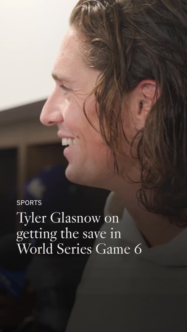 Instagram post by @latimes_sports for Los Angeles Times. Caption reads: Tyler Glasnow, normally a starter, got the save in....