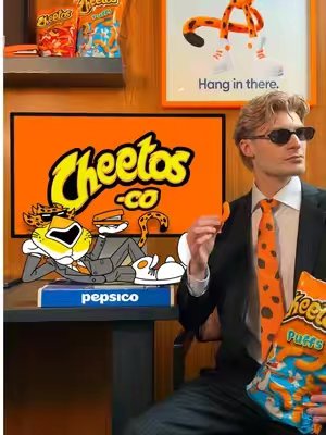 TikTok post by @spaceboycole for Frito-Lay. Caption reads: #PepsiCoPartner I can finally announce that as the....