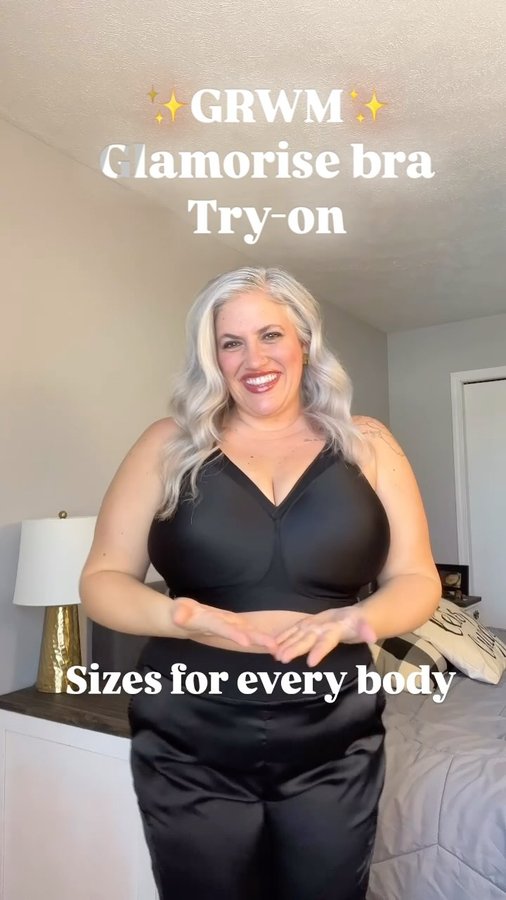 Instagram post by @mrs.heathergray for Glamorise. Caption reads: Forget bra struggles because @glamorisebras have....