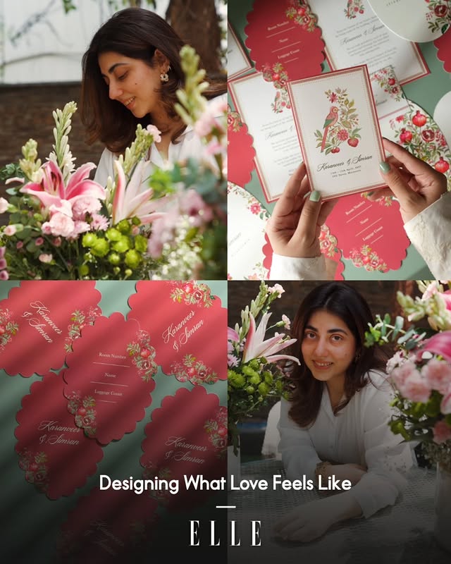 Instagram post by @nurehproject for ELLE Magazine. Caption reads: What if love had a colour, a texture, a typeface?....