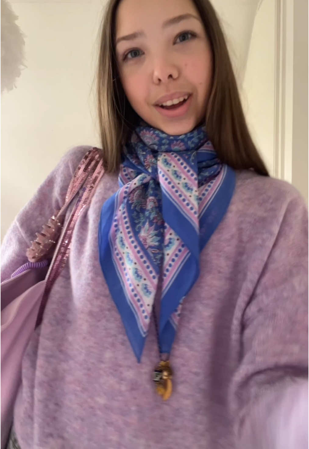 TikTok post by @scarlett.sonia for VANESSA BRUNO. Caption reads: @Louise Misha @Vanessa Bruno   #louisemisha....