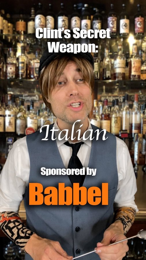 Instagram post by @drewtalbert for Babbel. Caption reads: It’s no secret. It’s Babbel. Start speaking a new....