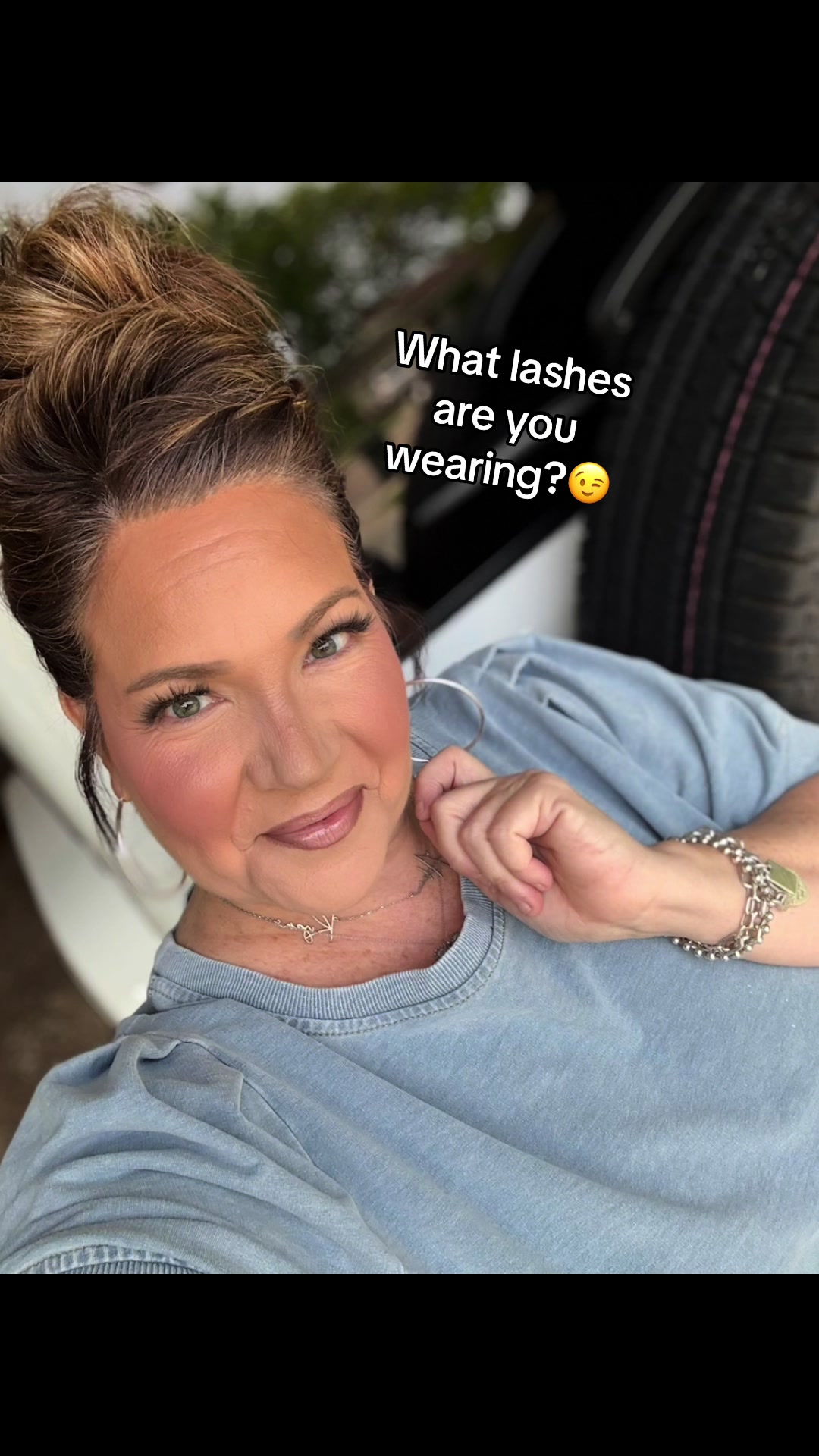 TikTok post by @krispetersonbeauty for Ardell Beauty. Caption reads: One of my most asked questions!!  I neverrrr run....