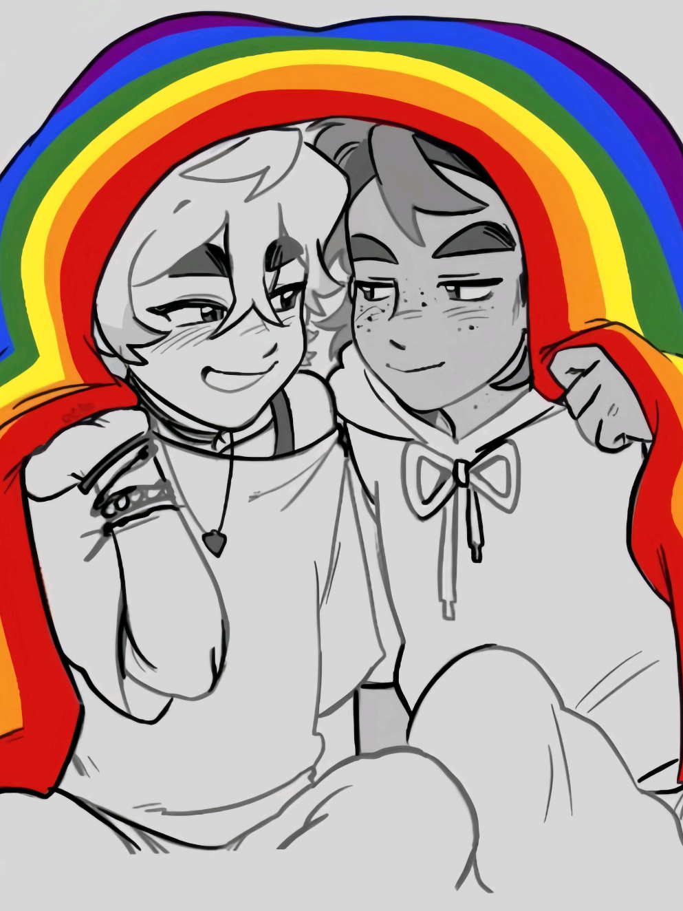 TikTok post by @zielfoda for WEBTOON. Caption reads: #PRIDEMONTH | thx for 5k!! webtoon credits:....