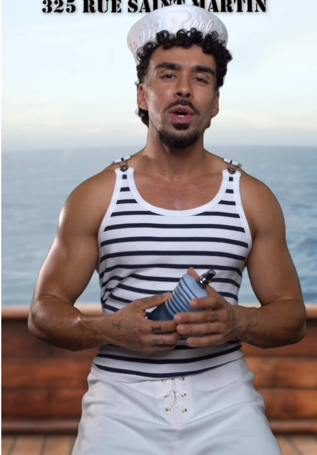 TikTok post by @johanpapz for JeanPaulGaultier. Caption reads: publicité -  @JeanPaulGaultier vous donne....