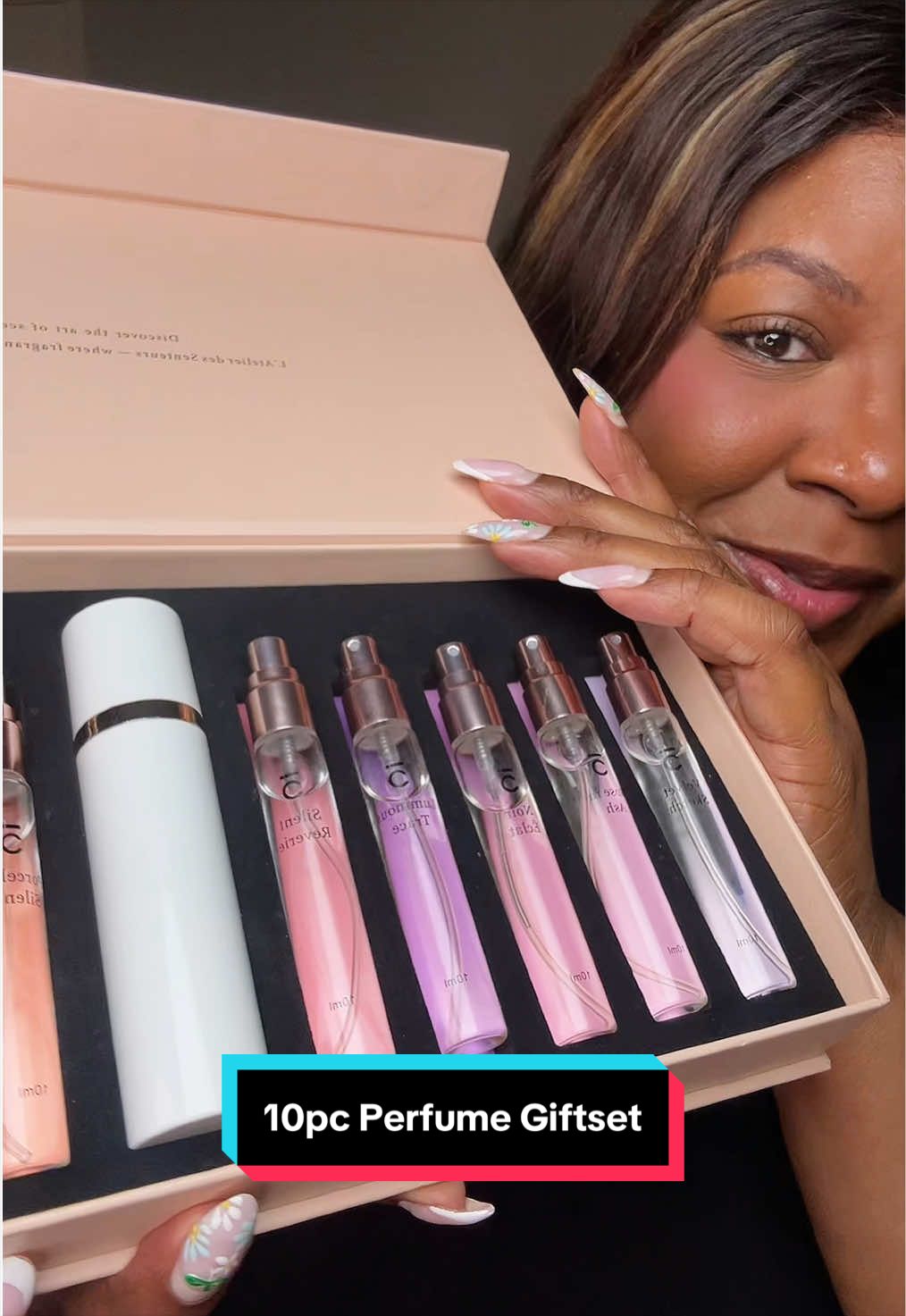 TikTok post by @kameoloves for Maytime. Caption reads: [...] ml of perfume!! Free 3-day shipping!....