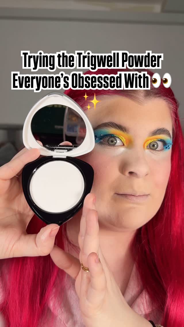 Instagram post by @blendsbybecky for Trigwell Cosmetics. Caption reads: Trigwell pressed powder in shade 0

This powder is....