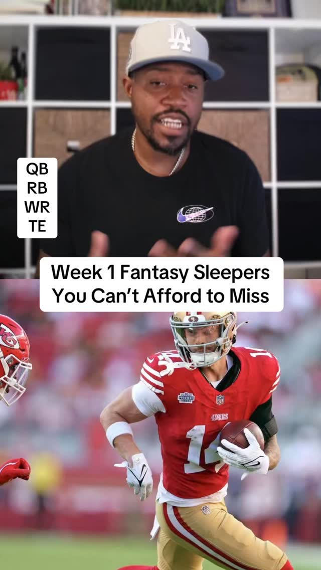 Instagram post by @justinh3nry for Yahoo. Caption reads: [...] players in Week 1! #fantasyfootball....