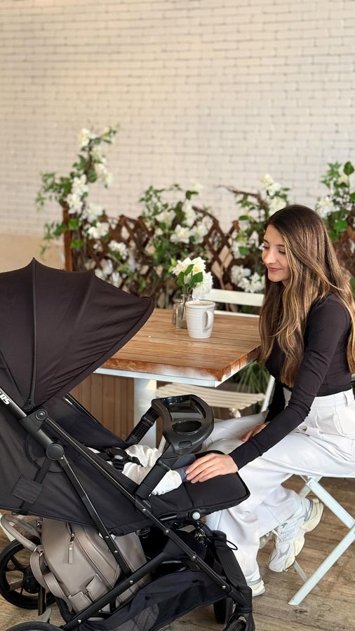Instagram post by @theaydasdiary for Joovy. Caption reads: On-the-go parenting just got easier with @joovy....