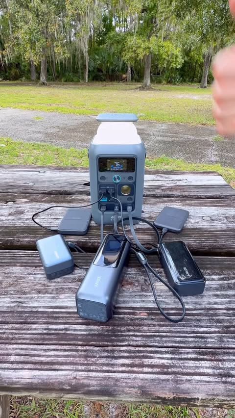 Instagram post by @anker_adventures for Anker SOLIX. Caption reads: Powering the entire lineup. The Anker SOLIX C300....