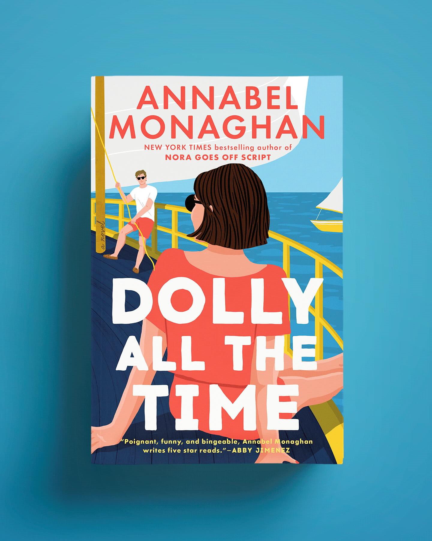 Instagram post by @annabelmonaghan for Putnam Books. Caption reads: Dolly’s coming – 5/26/26 – and she’s traveling in....