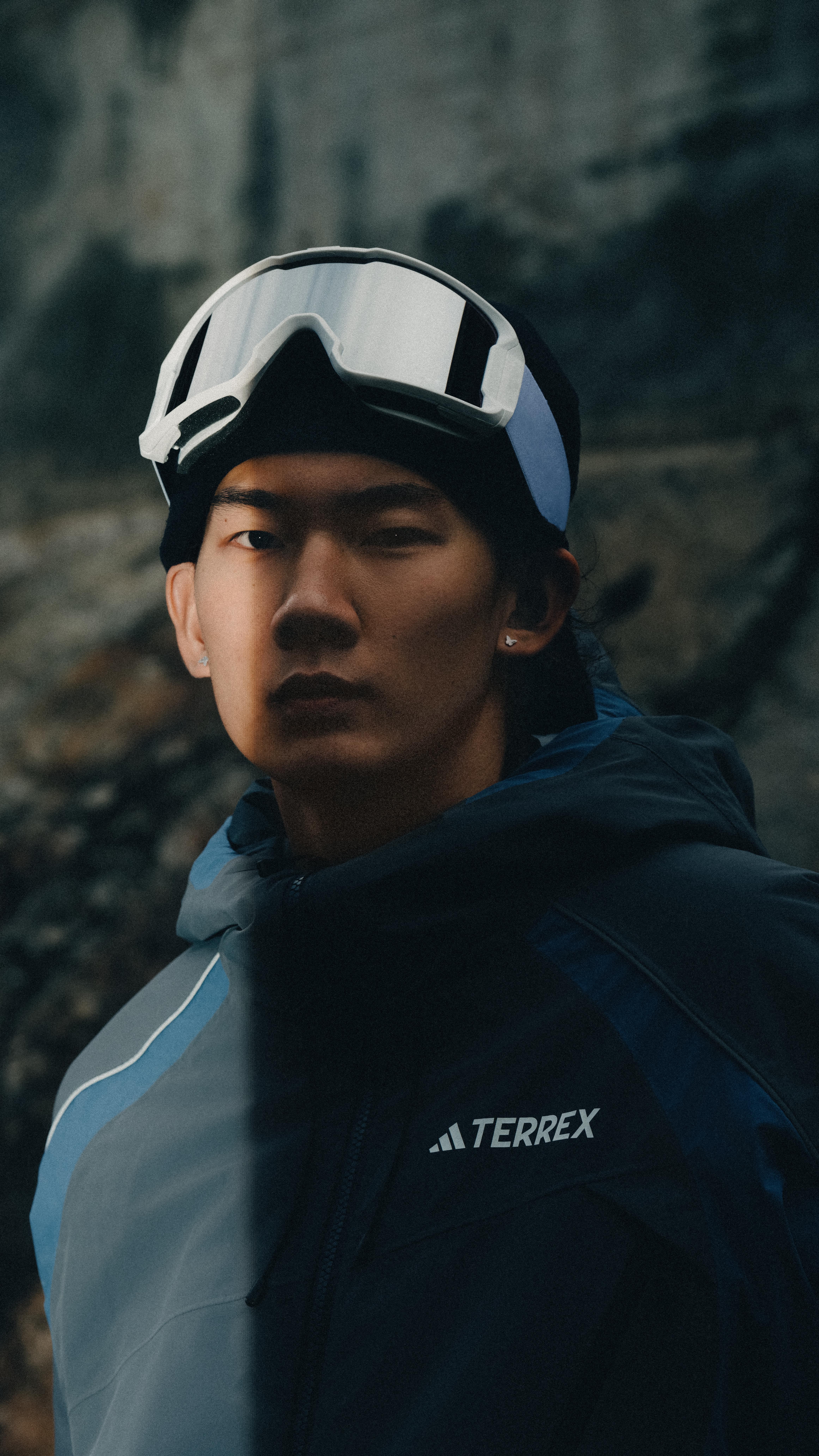 Instagram post by @mingsuyi for adidas TERREX. Caption reads: Co-created with Su Yiming, built for....