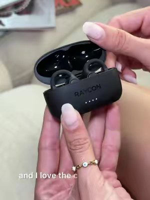 TikTok post by @thisiscecy for Raycon. Caption reads: My new everyday essential. 🎧✨ The @Raycon Global....