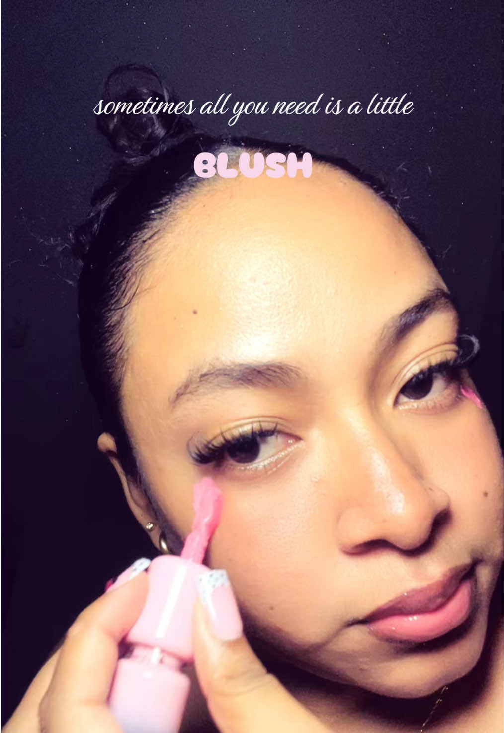 TikTok post by @ronniee.xo for Babygodewy Beauty. Caption reads: [...] love this blush + freckle duo from....