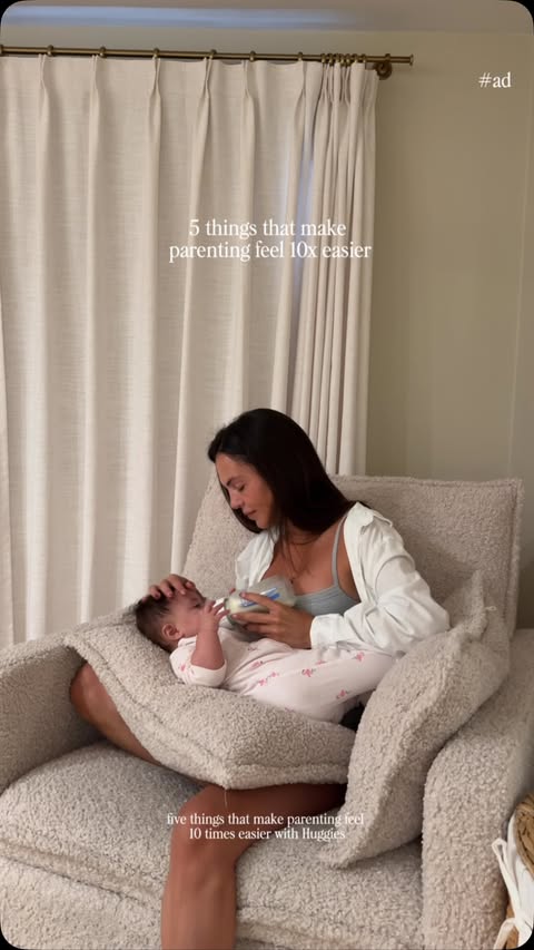 Instagram post by @taylaburke for Huggies. Caption reads: [...] load = a yes from me. That includes @Huggies....