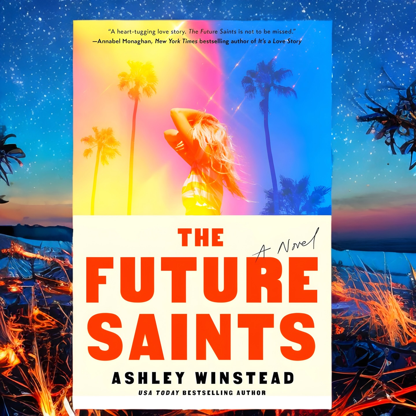 Instagram post by @cabingirlreads for Atria Books. Caption reads: 🎸 🅑🅞🅞🅚 🅡🅔🅥🅘🅔🅦 🎸

The Future Saints
By:....