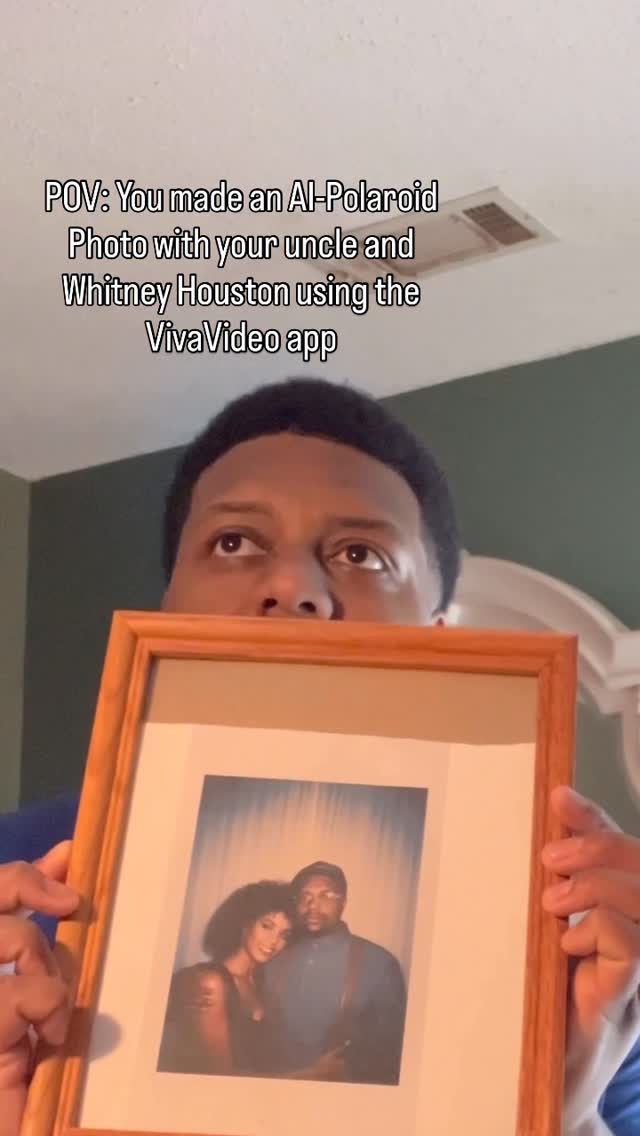 Instagram post by @joefromyoutube for VivaVideo. Caption reads: Unc was confused seeing him and Whitney Houston in....