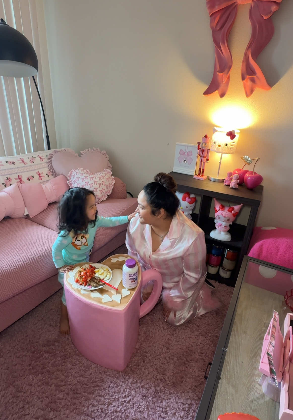 TikTok post by @thepinklibra for SmartyPants Vitamins. Caption reads: Morning mom routine ft smartypants! Has 72% more....