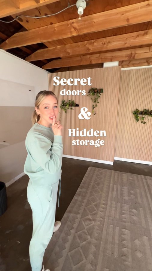 Instagram post by @deannadunn for WoodUpp. Caption reads: [...] the doors go?! 😜 after we used these....